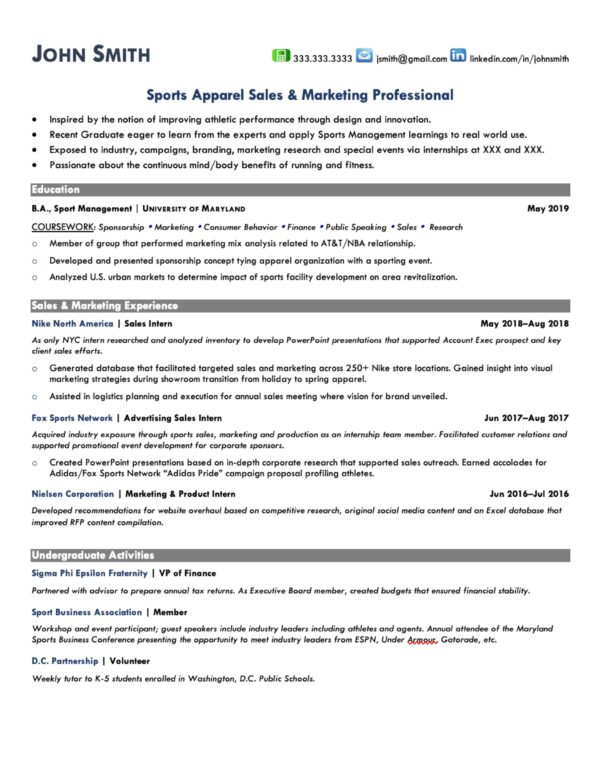 Graduate resume for new graduates