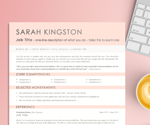 Resume and Cover Letter Template - ATS Friendly Design