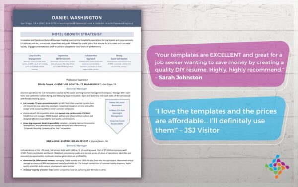 Praise for Job Search Journey Resume Templates