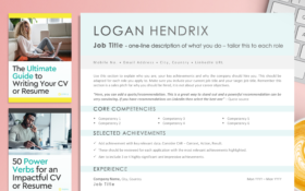 Modern Light-Teal Resume and Cover Letter Template – Bundle Offer
