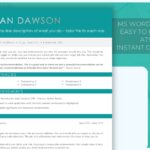 ATS-Friendly Simple Resume Template in Dark Teal from Job Search Journey
