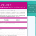 ATS Simple Resume Template - Pink - Job Search Journey