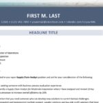 Cover Letter Template From Job Search Journey