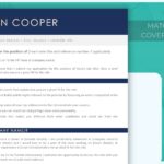 Cover Letter and Simple Resume Template - Navy - Job Search Journey