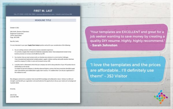 Professional Cover Letter Template Example