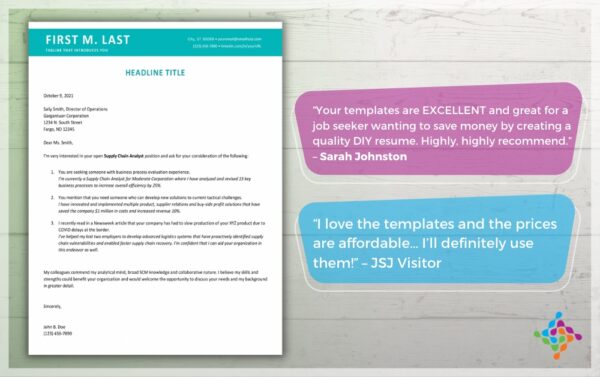 An example of a cover letter template