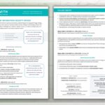 An example of a two page resume template in teal