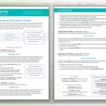 An example of a two page resume template in teal