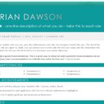 Simple Resume Template in Dark Teal from Job Search Journey