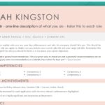 Simple Resume Template - Rose Pink - Job Search Journey