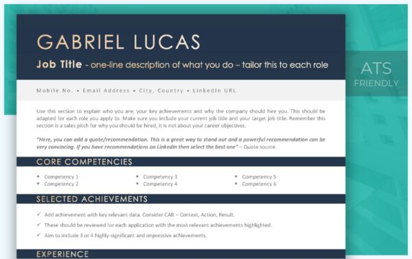 Simple Resume Template - Slate - Job Search Journey