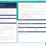 Two Page Simple Resume Template - Navy - Job Search Journey