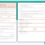 Two Page Simple Resume Template - Rose Pink - Job Search Journey