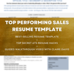 Top Performing Sales Resume Template + Guided Walkthrough Video with Claire Davis
