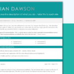 Bold ATS Friendly Resume Template Teal
