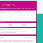 Creative ATS Friendly Resume Template Hot Pink