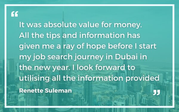 Praise for Dubai Job Search Toolkit - 2023 - Job Search Journey