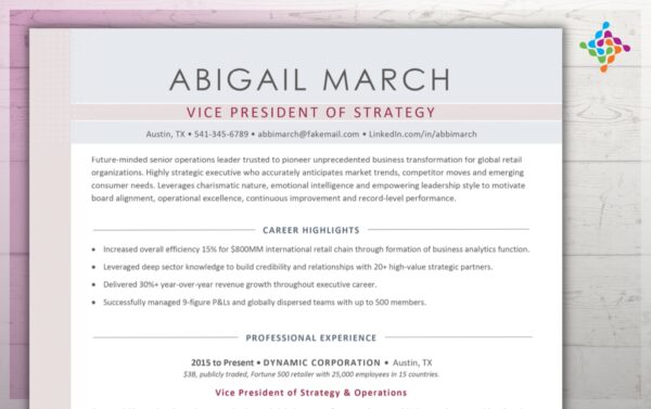 Modern Resume Template in Pastel