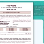 ATS Senior Attributes Resume Template - Job Search Journey - Red