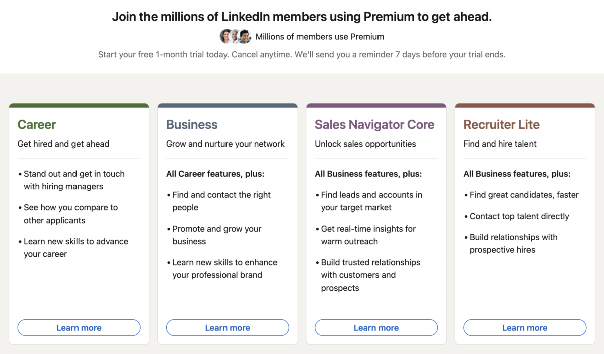 Which LinkedIn Premium is best for job seekers?